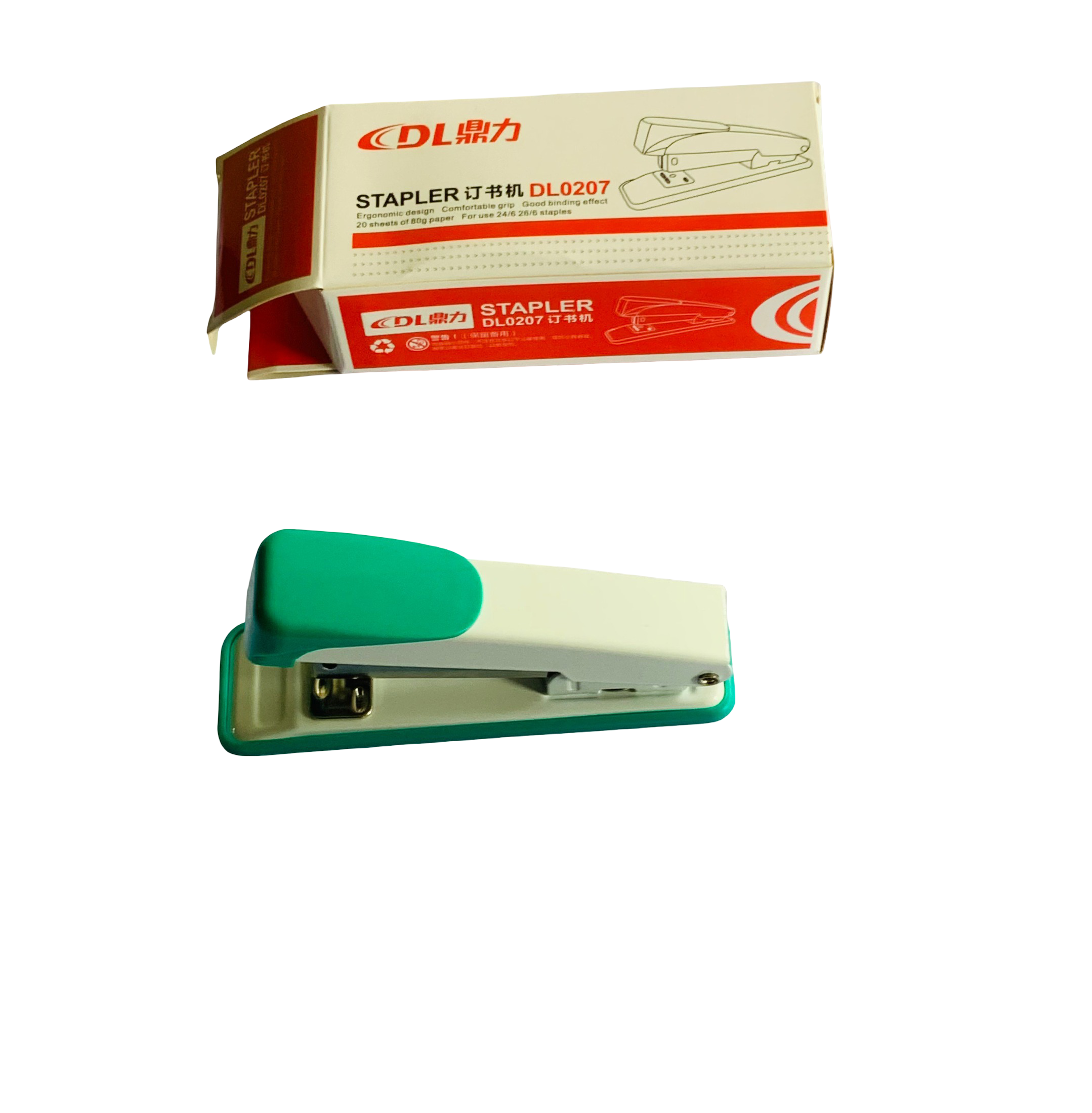 DL Stapler DL0207 Ergonomic Office Stapler 25 Sheets Desktop Stapler Compact Stapler for 24/6 & 26/6 Staples