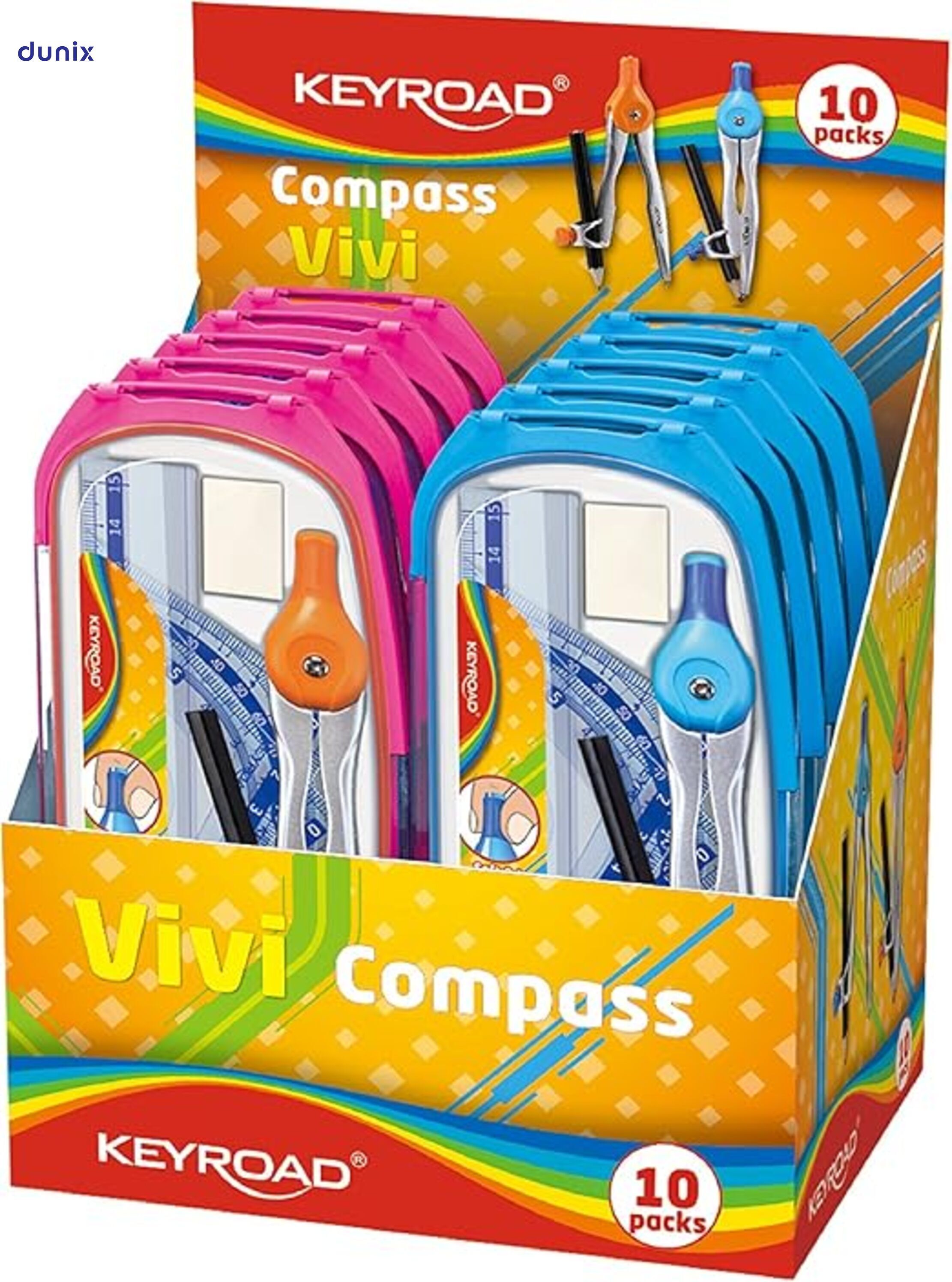 KEYROAD 10‑Piece Geometry Set (KR971452) – Complete Math Toolkit