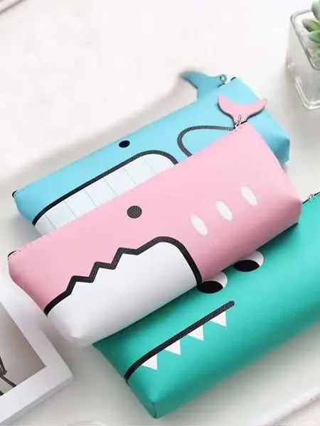 Animal-Themed Cartoon Pencil Pouch cartoon pencil case,  stationery pouch, crocodile pencil bag, dinosaur pencil case, whale pencil pouch, cute school suppliesa