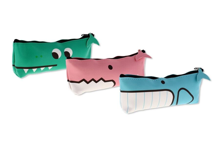 Animal-Themed Cartoon Pencil Pouch cartoon pencil case,  stationery pouch, crocodile pencil bag, dinosaur pencil case, whale pencil pouch, cute school suppliesa