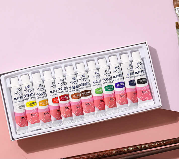 Madisi Watercolour 12 Colors Set 12pcs Watercolor 5ml Paint Tubes  Student Watercolor Set