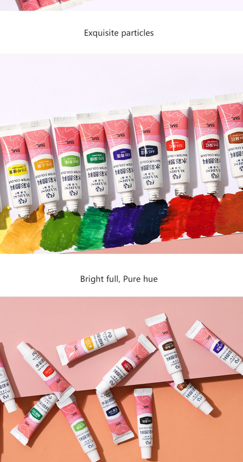 Madisi Watercolour 12 Colors Set 12pcs Watercolor 5ml Paint Tubes  Student Watercolor Set