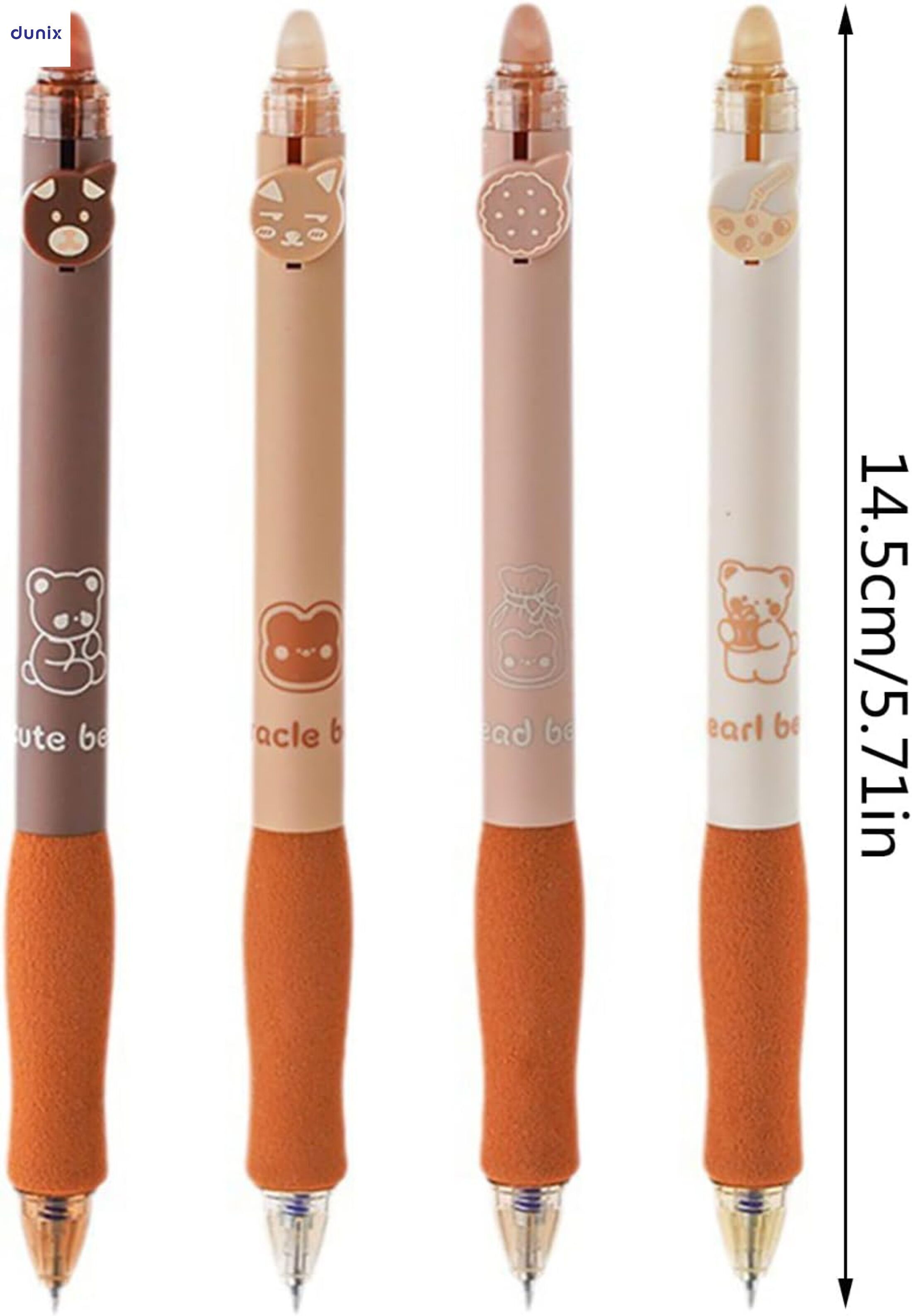 Erasable Gel Pens, Cute Retractable Gel Pens, Black Ink Pen, with Eraser Clear, Smooth Writing Comfortable to Use for Note Taking Marking Planner Crossword Puzzles