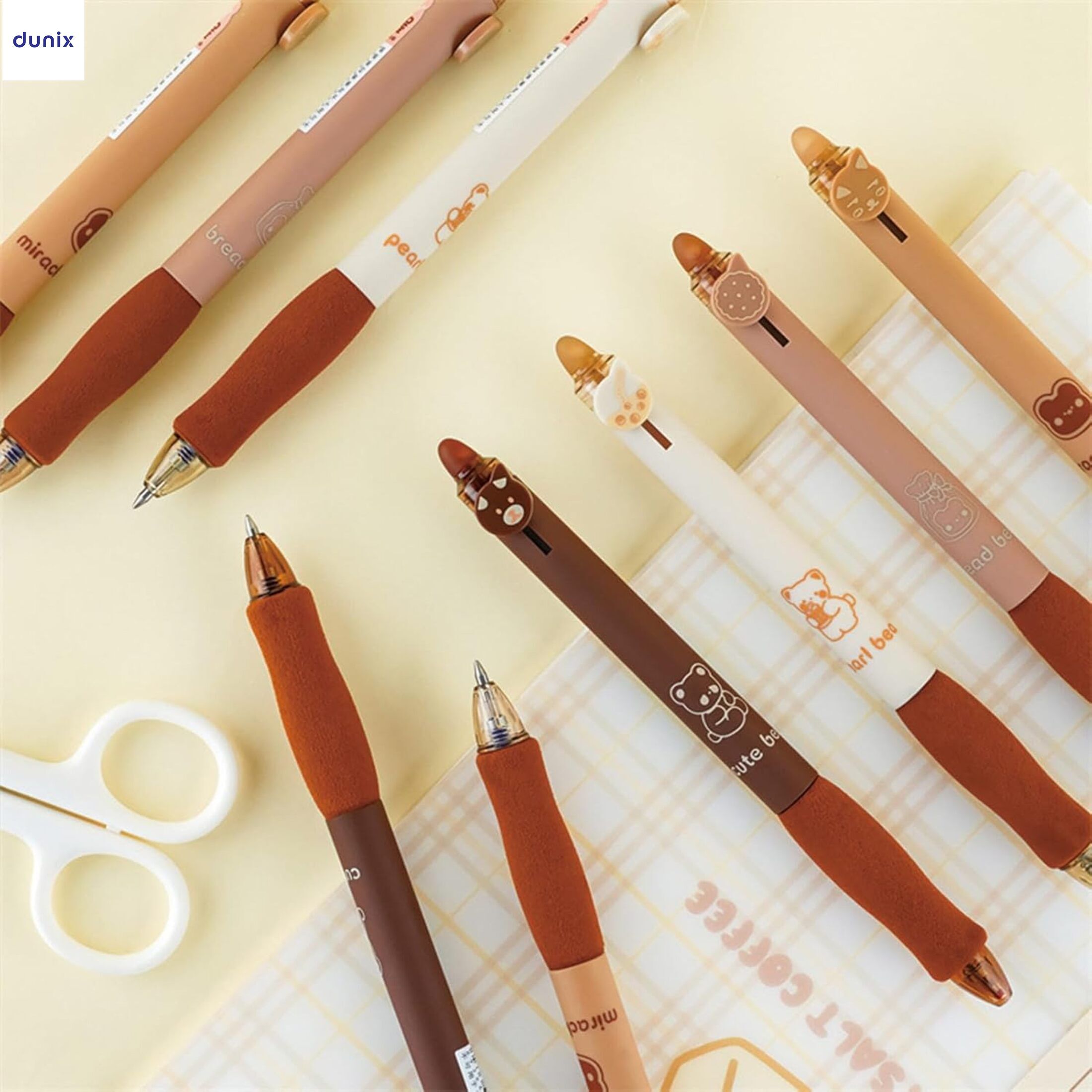 Erasable Gel Pens, Cute Retractable Gel Pens, Black Ink Pen, with Eraser Clear, Smooth Writing Comfortable to Use for Note Taking Marking Planner Crossword Puzzles