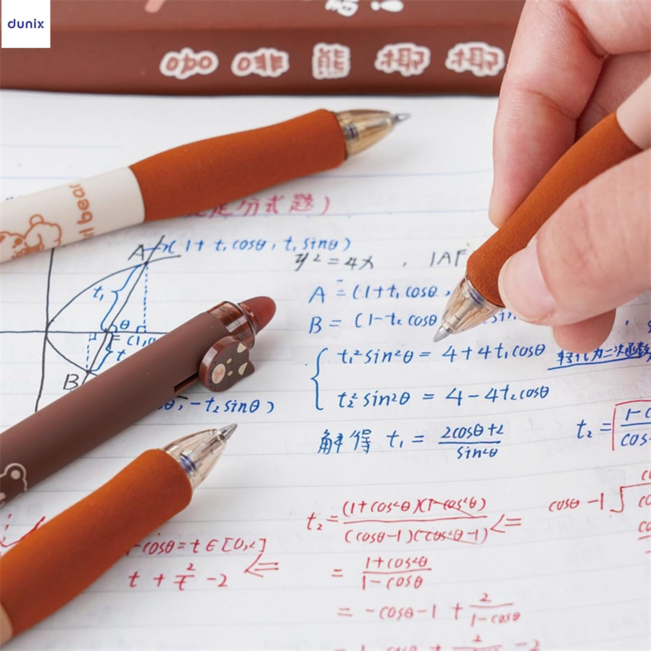 Erasable Gel Pens, Cute Retractable Gel Pens, Black Ink Pen, with Eraser Clear, Smooth Writing Comfortable to Use for Note Taking Marking Planner Crossword Puzzles