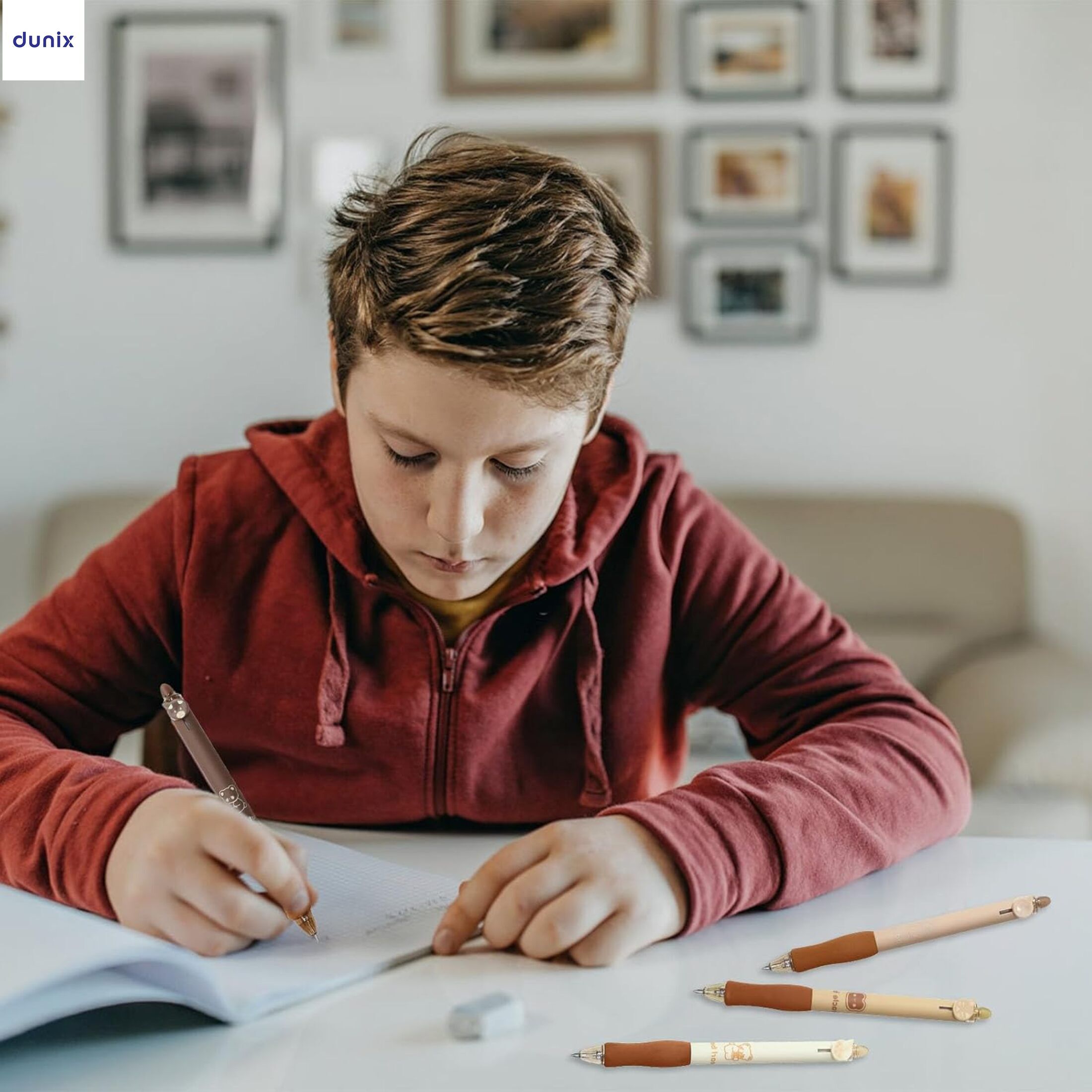 Erasable Gel Pens, Cute Retractable Gel Pens, Black Ink Pen, with Eraser Clear, Smooth Writing Comfortable to Use for Note Taking Marking Planner Crossword Puzzles