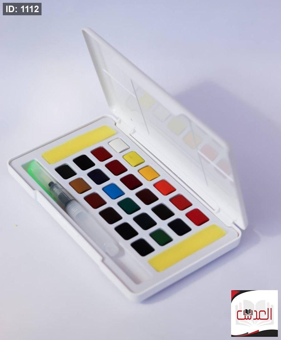 Solid Watercolor Paint Set with Brush Pen – 12/18/24/36 Colors – Portable Watercolour Kit for Artists, Students, and Beginners
