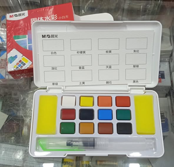 Solid Watercolor Paint Set with Brush Pen – 12/18/24/36 Colors – Portable Watercolour Kit for Artists, Students, and Beginners
