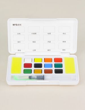 Solid Watercolor Paint Set with Brush Pen – 12/18/24/36 Colors – Portable Watercolour Kit for Artists, Students, and Beginners