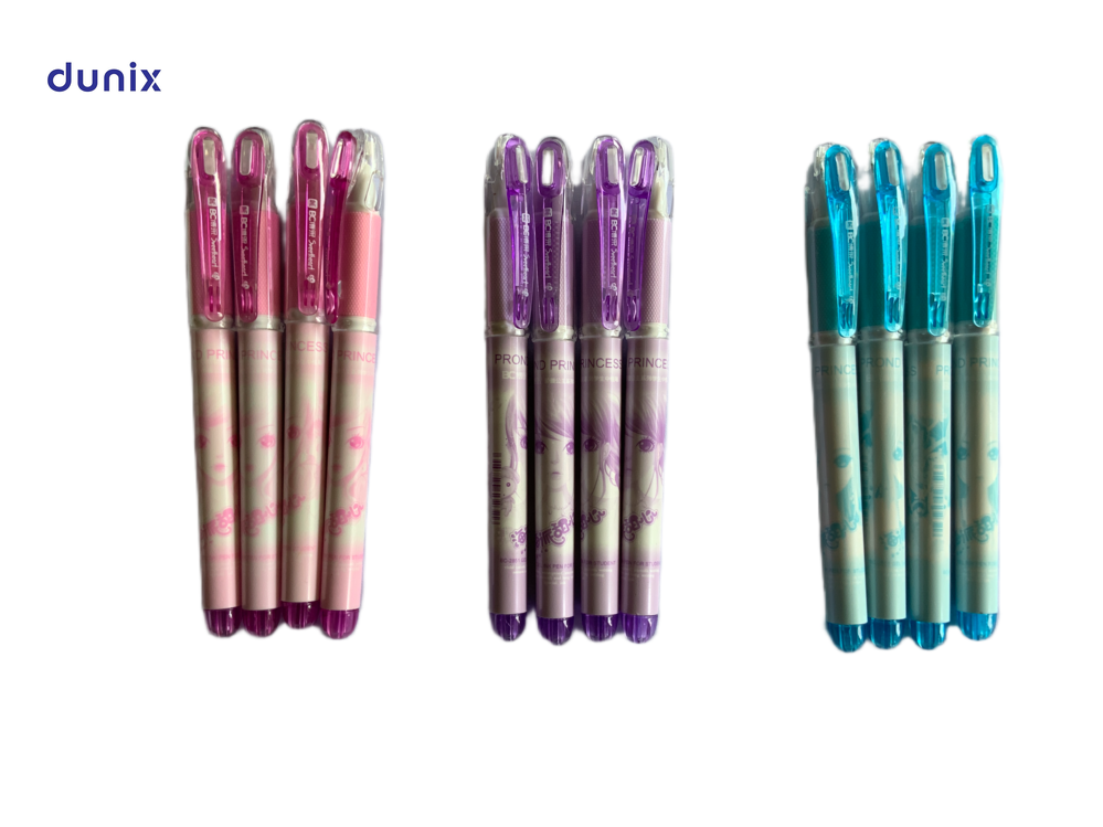BC-2851 Pround Princess Gel Ink Pens – Smooth Writing, Cute Design, Student Stationery Set (12pcs)