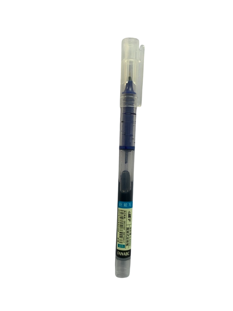 Blue Transparent Barrel 0.5mm Fine Point Gel Ink Pen Stick Pen