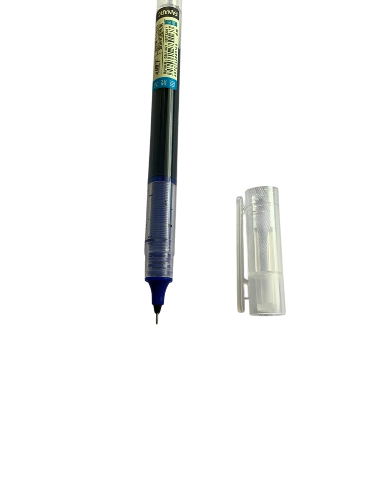 Blue Transparent Barrel 0.5mm Fine Point Gel Ink Pen Stick Pen