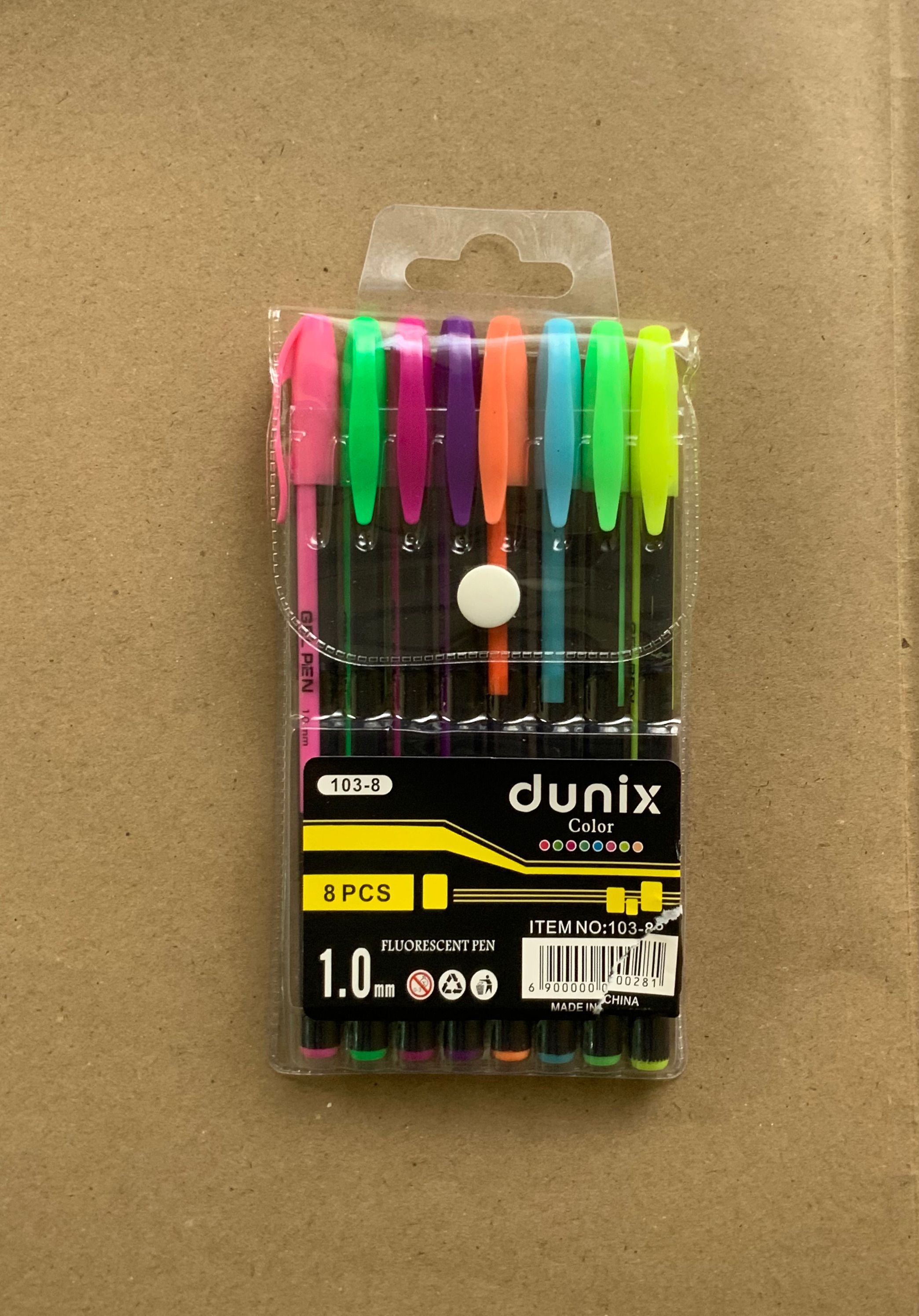 8 PCS Dunix Fluorescent Gel Pen Neon Gel Ink Pen Set