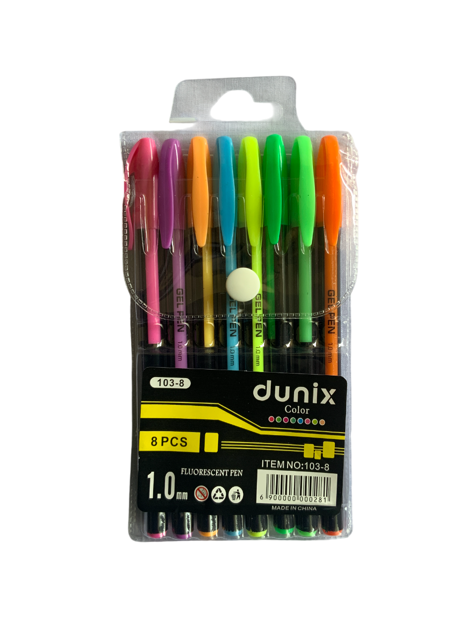 8 PCS Dunix Fluorescent Gel Pen Neon Gel Ink Pen Set