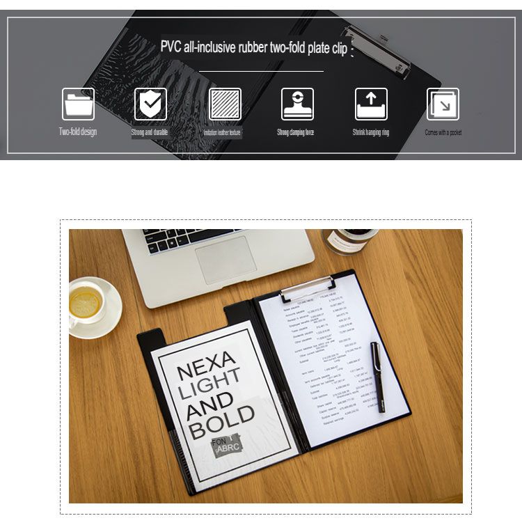 Guangbo WJ6109 A4 Size Clipboard – Strong Plastic Board with Metal Clip for Office, School & Exam Use