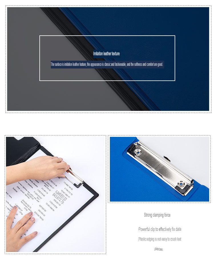 Guangbo WJ6109 A4 Size Clipboard – Strong Plastic Board with Metal Clip for Office, School & Exam Use