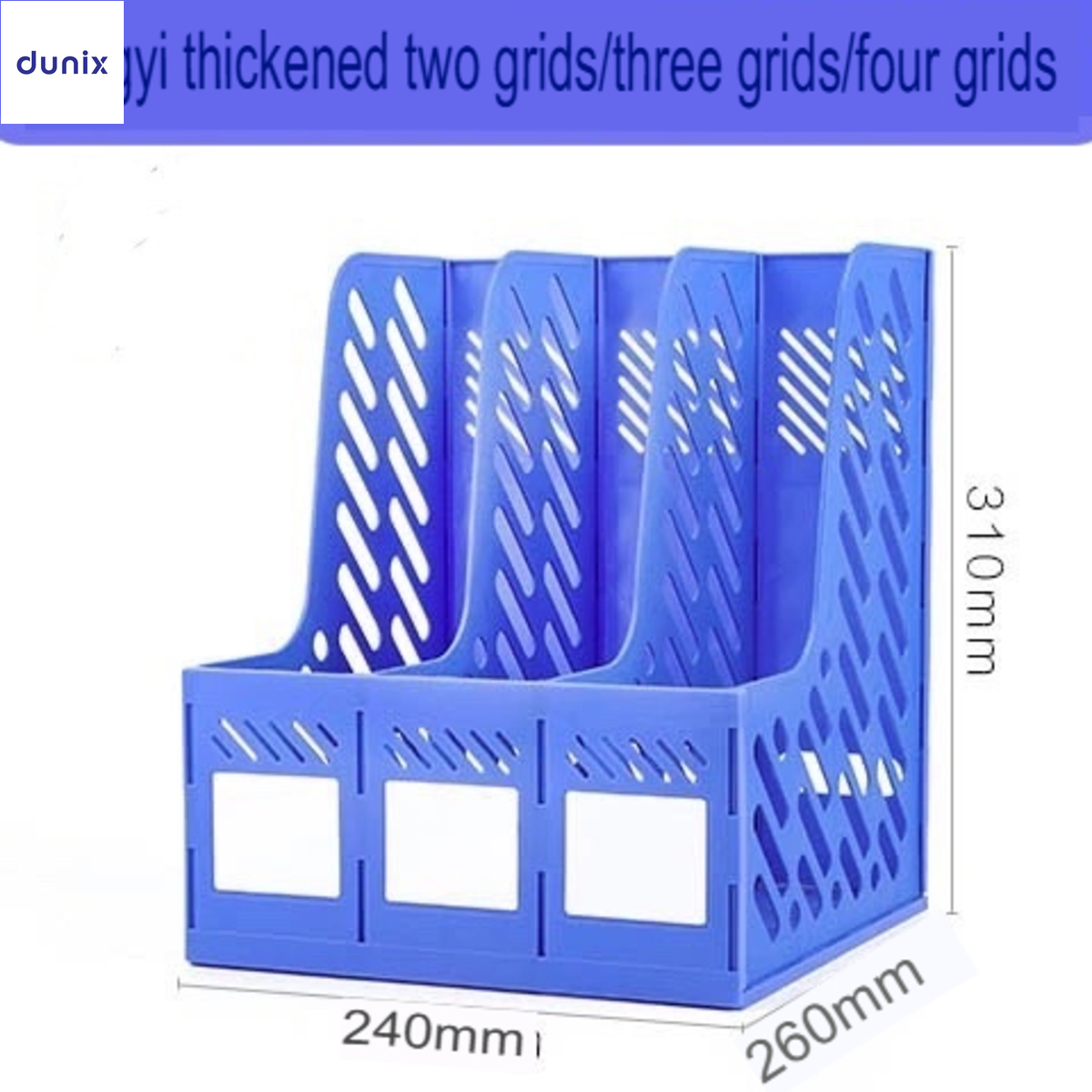 FQ823A 3-Compartment Desktop File Organizer – Heavy-Duty Plastic Document Rack | A4 Folder Holder