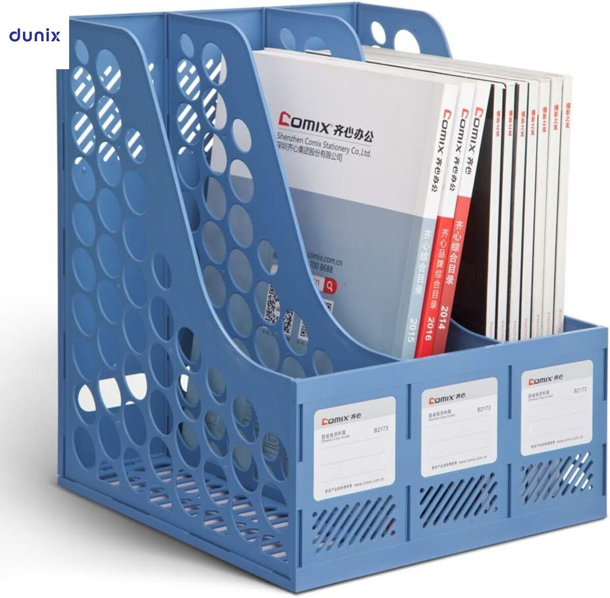 FQ823A 3-Compartment Desktop File Organizer – Heavy-Duty Plastic Document Rack | A4 Folder Holder