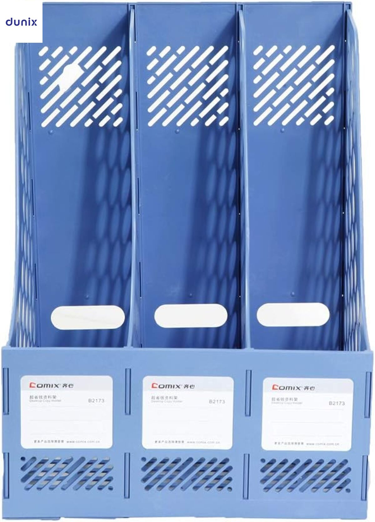 FQ823A 3-Compartment Desktop File Organizer – Heavy-Duty Plastic Document Rack | A4 Folder Holder