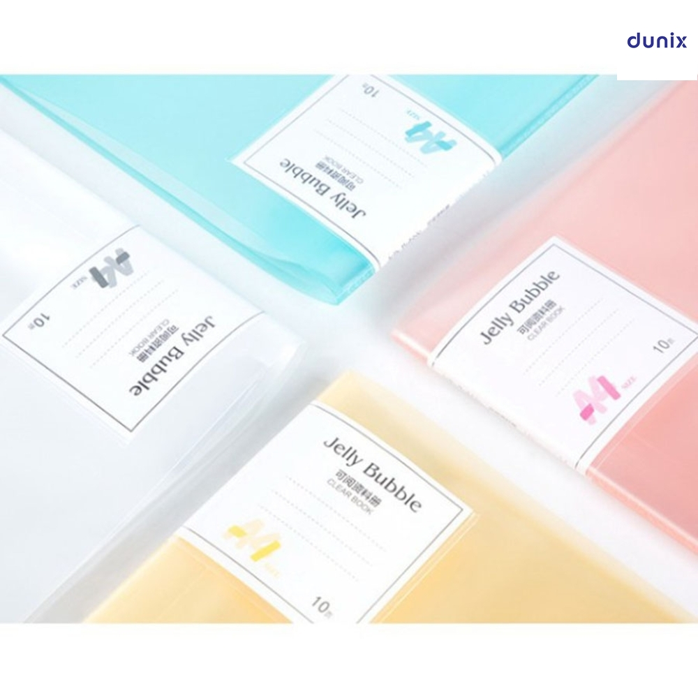 20 Clear Pockets A4 Display Book – GuangBo A30002 File Organizer Jelly Bubble Document Folder