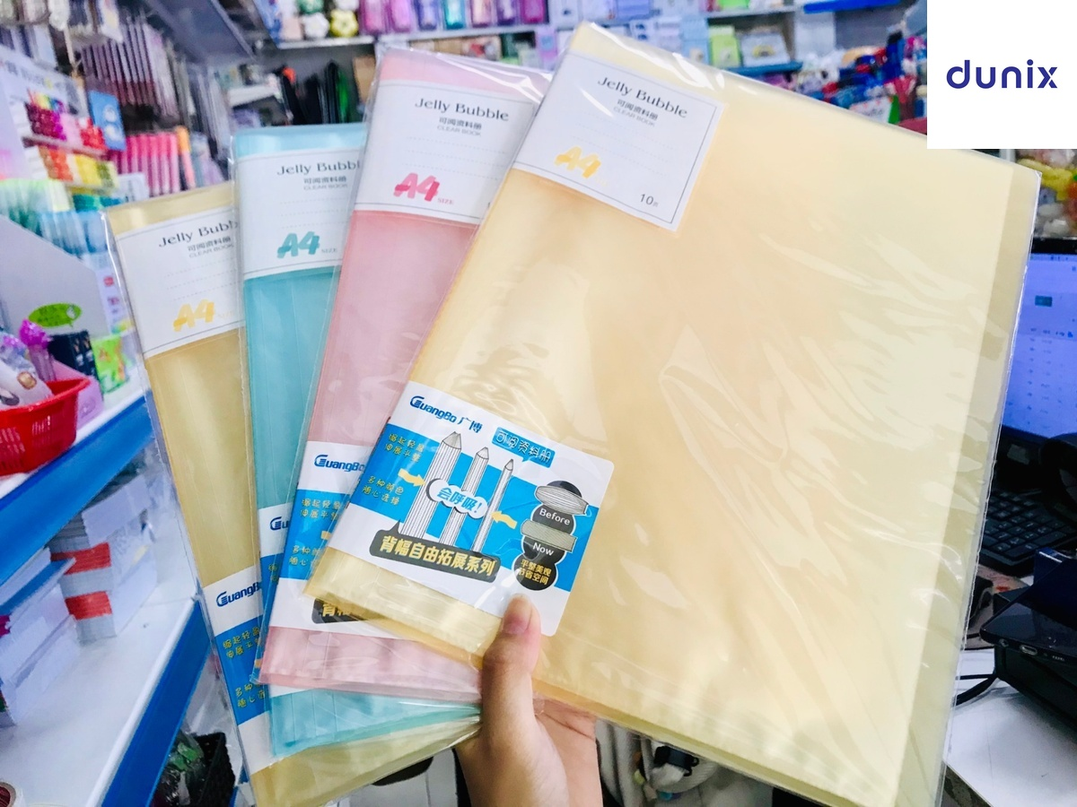 Clear Pockets A4 Display Book – GuangBo A30002 File Organizer Jelly Bubble Document Folder