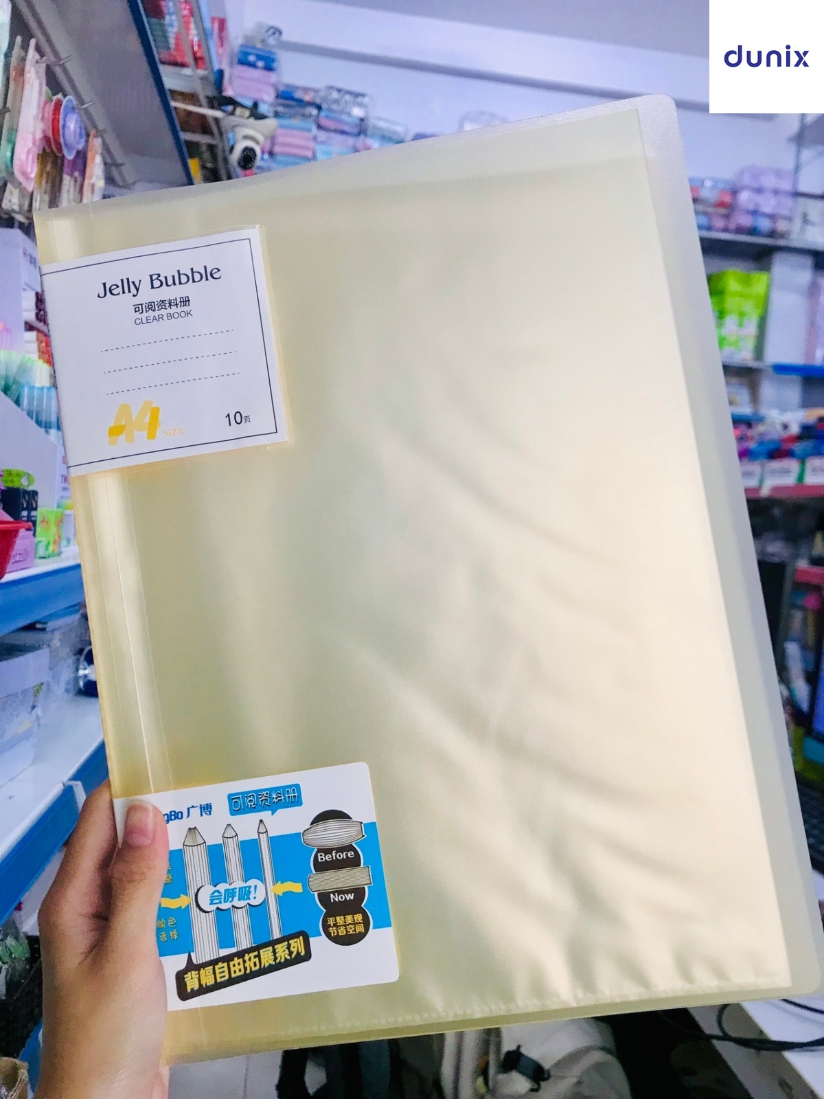 Clear Pockets A4 Display Book – GuangBo A30002 File Organizer Jelly Bubble Document Folder