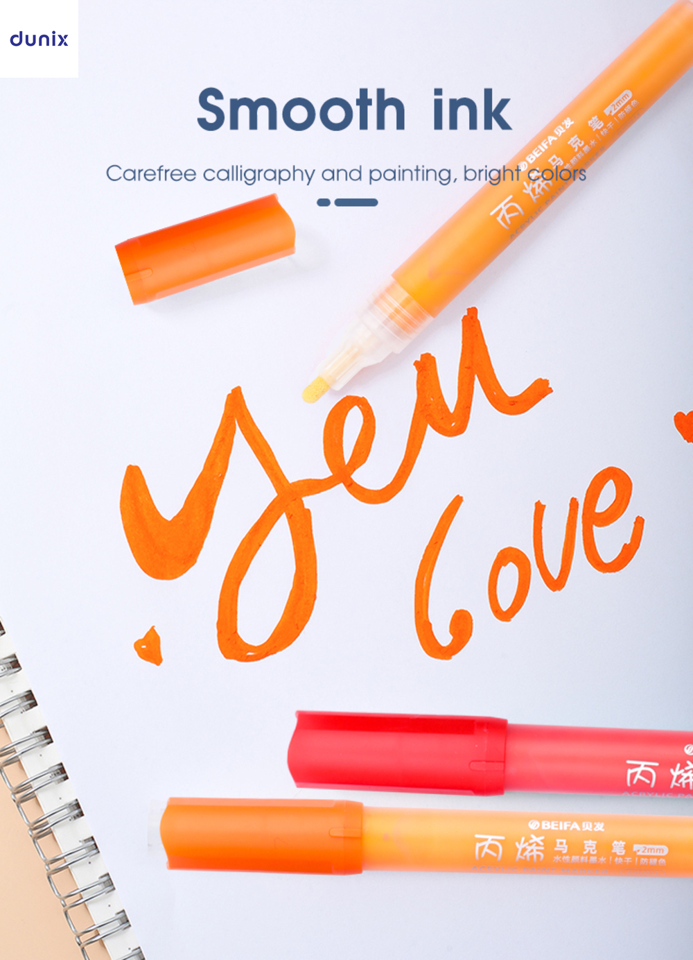 BEIFA 12-Color Acrylic Paint Marker Pens – Quick Dry, Waterproof, Multi-Surface Art Set