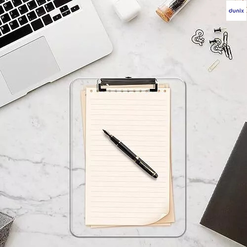 Transparent Flexible Exam Pad – Flexible Writing Board with Ruler Edge Clear Clipboard for Students A4 Size Acrylic Board