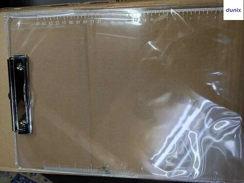 Transparent Flexible Exam Pad – Flexible Writing Board with Ruler Edge Clear Clipboard for Students A4 Size Acrylic Board