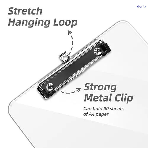 Transparent Flexible Exam Pad – Flexible Writing Board with Ruler Edge Clear Clipboard for Students A4 Size Acrylic Board