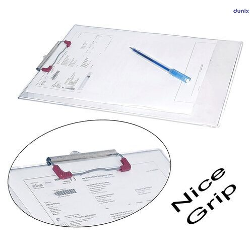 Transparent Flexible Exam Pad – Flexible Writing Board with Ruler Edge Clear Clipboard for Students A4 Size Acrylic Board
