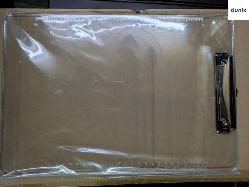 Transparent Flexible Exam Pad – Flexible Writing Board with Ruler Edge Clear Clipboard for Students A4 Size Acrylic Board