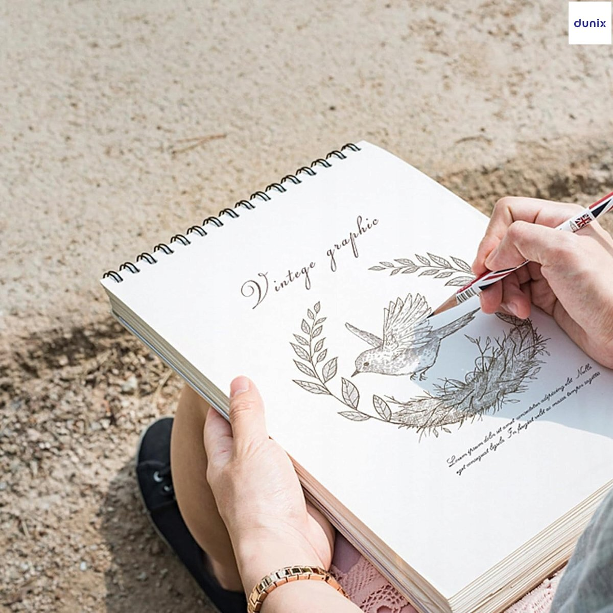 A4 Twin SketchBook – 120 Pages [60 Sheets] Spiral-Bound Drawing Pad for Artists, Students & Designers