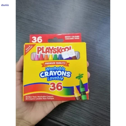 PLAYSKOOL 16 Premium Washable Crayons Bright Colors for Kids