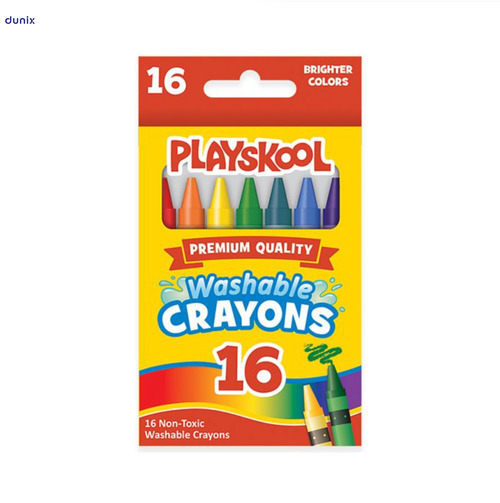 PLAYSKOOL 16 Premium Washable Crayons Bright Colors for Kids
