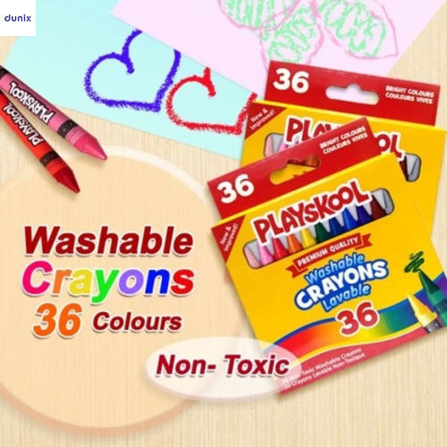 PLAYSKOOL 16 Premium Washable Crayons Bright Colors for Kids