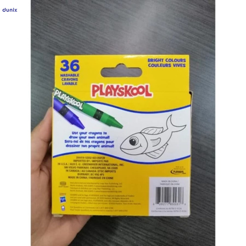 PLAYSKOOL 16 Premium Washable Crayons Bright Colors for Kids