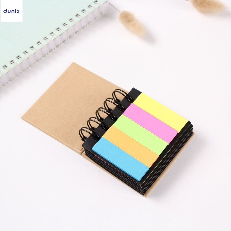 ANKO Spiral Bound Sticky Note Pad – Cute Designs (Pug, Unicorn, Rainbow) – Colored Memo Pad Set