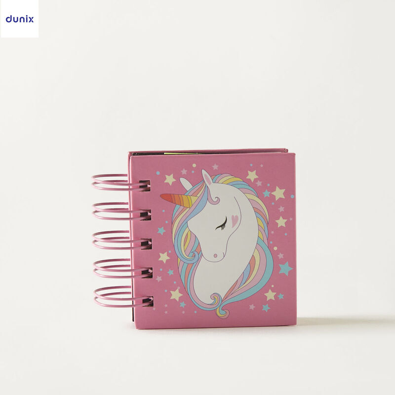 ANKO Spiral Bound Sticky Note Pad – Cute Designs (Pug, Unicorn, Rainbow) – Colored Memo Pad Set