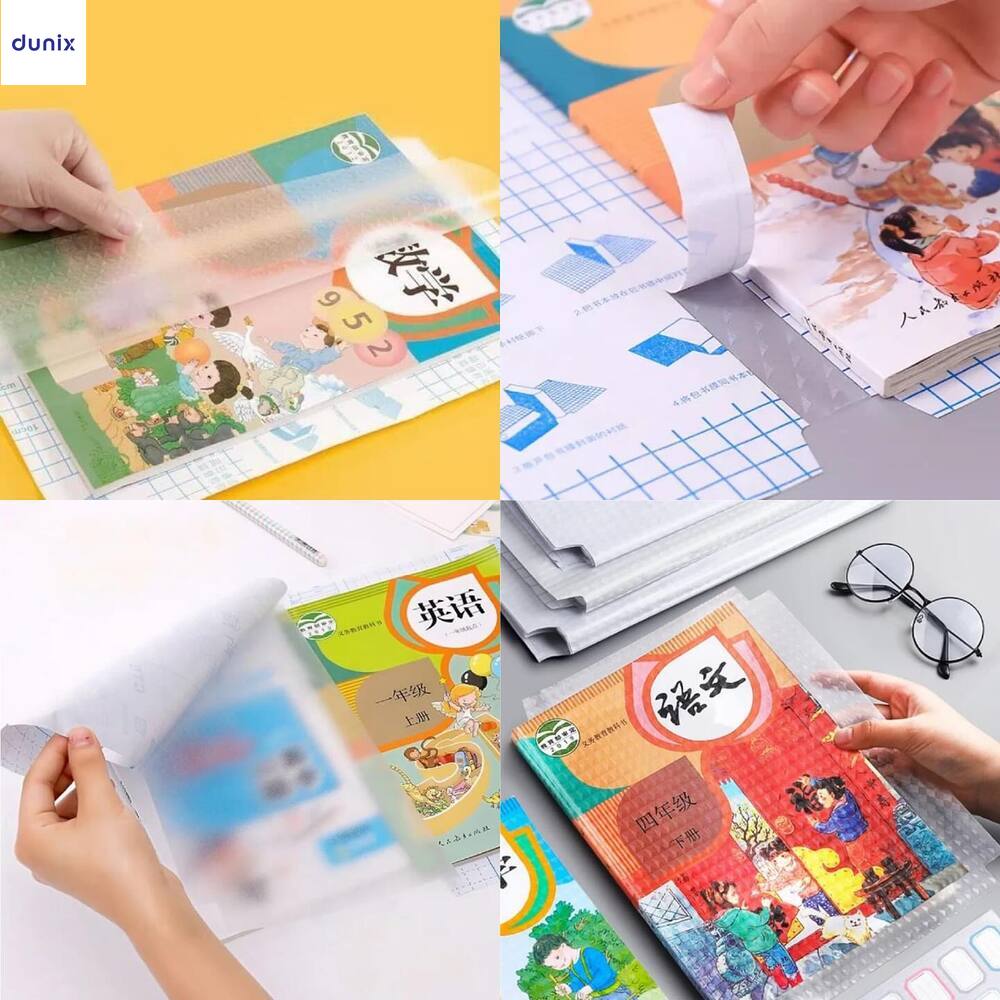 A4/ A5 GuangBo Transparent PVC Book Cover ,Waterproof, Durable Protective Wrap for Books & Notebooks