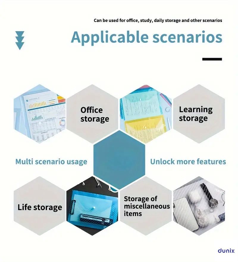 Clear A4 Document Holder GuangBo P0003  – Snap Button File Folder, Waterproof Plastic Envelope for Office & School