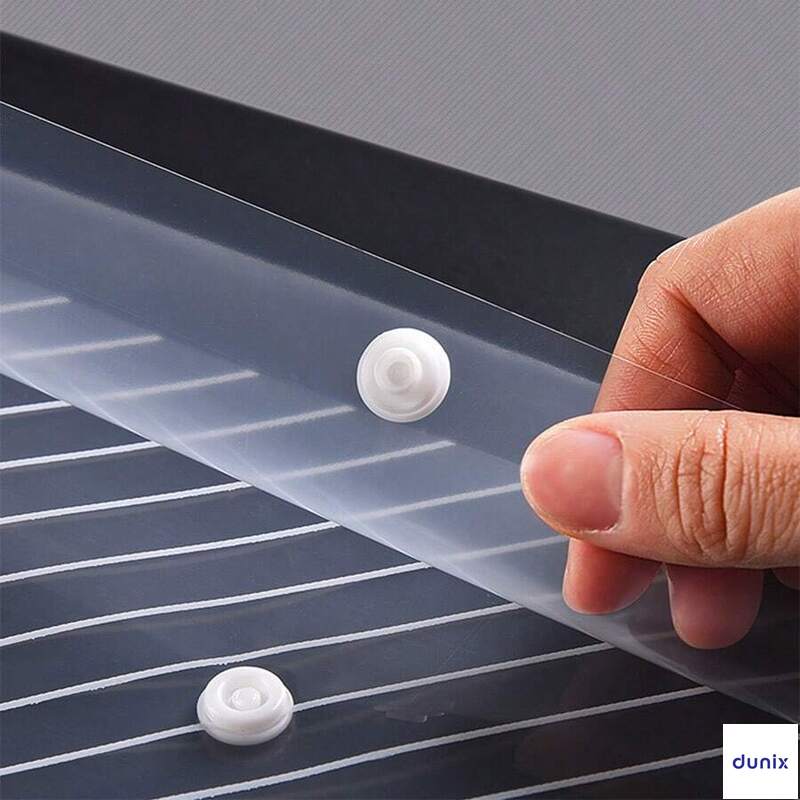 Clear A4 Document Holder GuangBo P0003  – Snap Button File Folder, Waterproof Plastic Envelope for Office & School