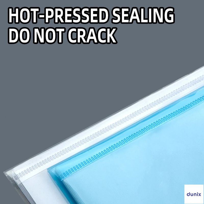 Clear A4 Document Holder GuangBo P0003  – Snap Button File Folder, Waterproof Plastic Envelope for Office & School