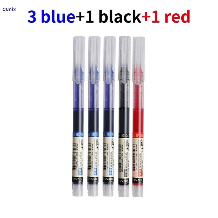 Premium Transparent Barrel Smooth Writing Gel Pens – 0.5mm Fine Tip Fast-Dry Gel Ink– Black, Blue & Red Color