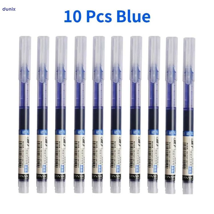 Premium Transparent Barrel Smooth Writing Gel Pens – 0.5mm Fine Tip Fast-Dry Gel Ink– Black, Blue & Red Color