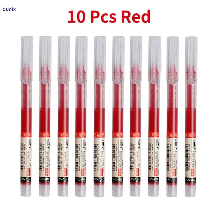 Premium Transparent Barrel Smooth Writing Gel Pens – 0.5mm Fine Tip Fast-Dry Gel Ink– Black, Blue & Red Color