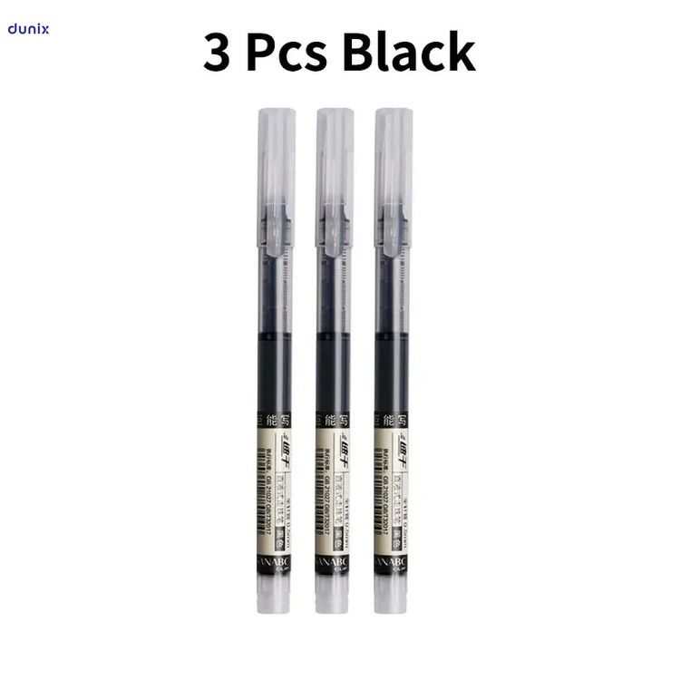 Premium Transparent Barrel Smooth Writing Gel Pens – 0.5mm Fine Tip Fast-Dry Gel Ink– Black, Blue & Red Color