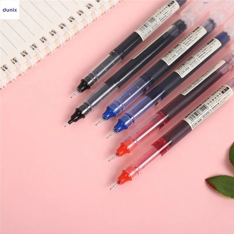 Premium Transparent Barrel Smooth Writing Gel Pens – 0.5mm Fine Tip Fast-Dry Gel Ink– Black, Blue & Red Color