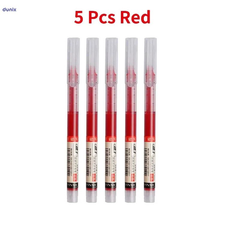 Premium Transparent Barrel Smooth Writing Gel Pens – 0.5mm Fine Tip Fast-Dry Gel Ink– Black, Blue & Red Color