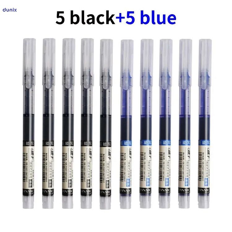 Premium Transparent Barrel Smooth Writing Gel Pens – 0.5mm Fine Tip Fast-Dry Gel Ink– Black, Blue & Red Color